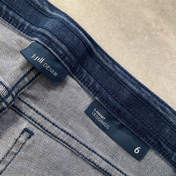 J. Jill Denim Size 6 Medium Wash Soft Stretchy 5-Pocket Leggings Skinny Jeans - Picture 12 of 12